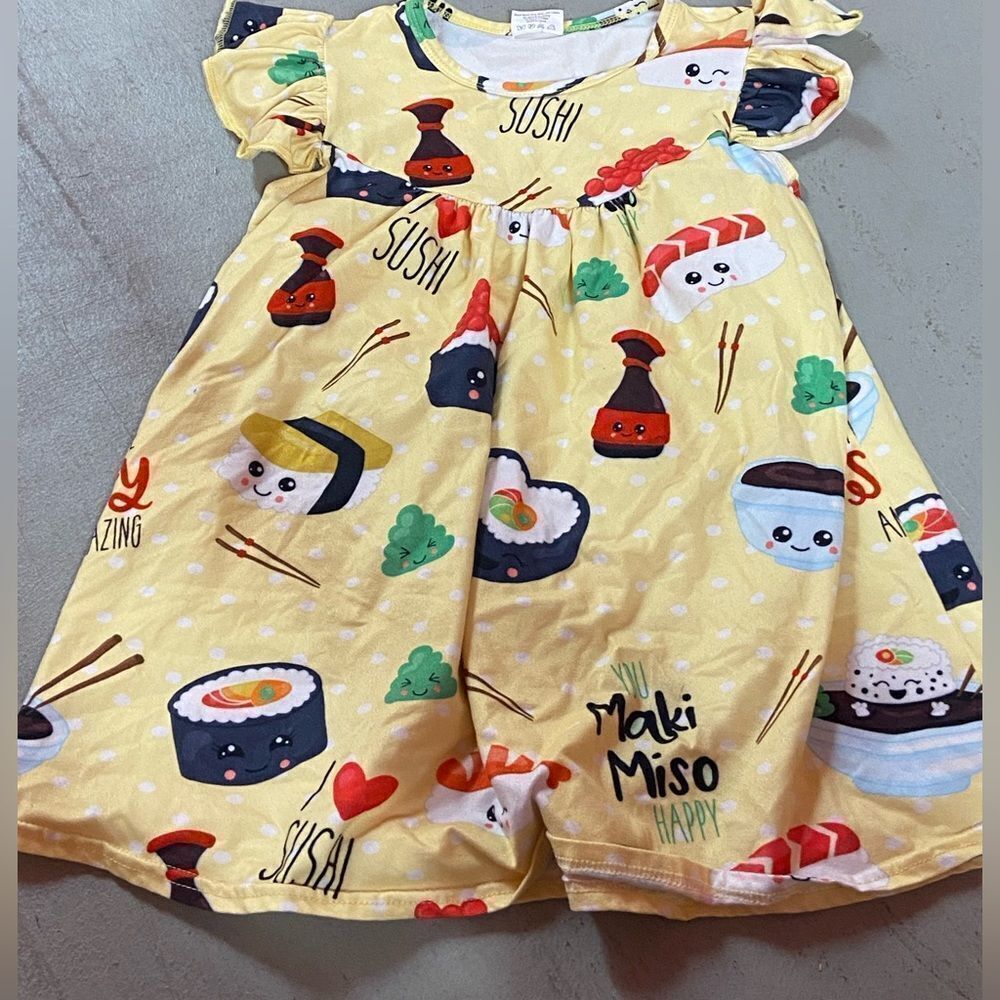 Boutique girl sushi dress 3t b04